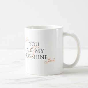 "Sie sind mein Sonnenschein" mit den Namens Kaffeetasse