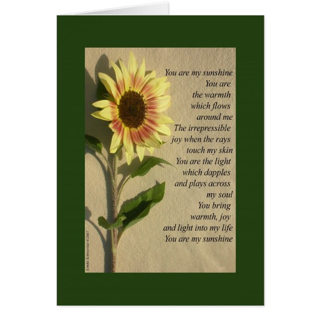 Sie sind mein Sonnenschein-Vers (Vorne)