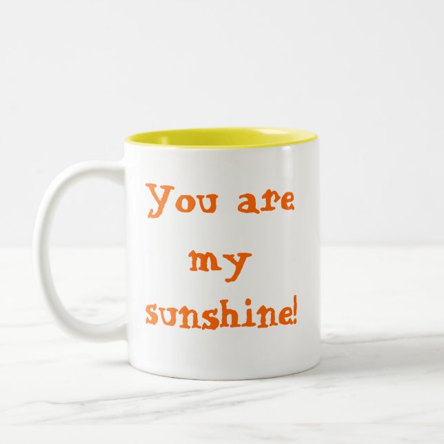 Sie sind mein Sonnenschein! Zweifarbige Tasse (Links)