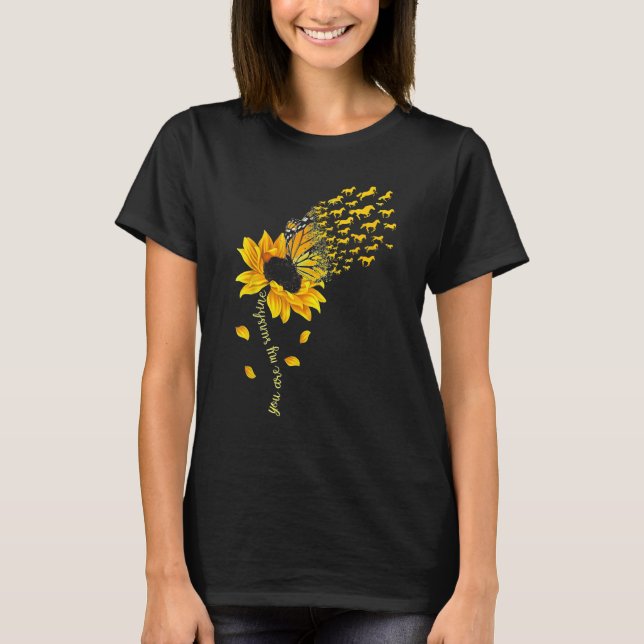 Sie sind mein Sonnenscheinpferd Sonnenblumen Sonne T-Shirt (Vorderseite)