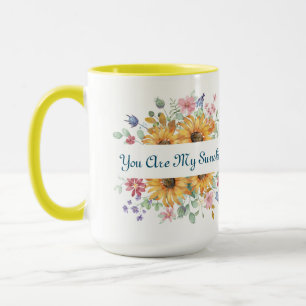 Sie sind mein Zitat von Sonnenschein und Sonnenblu Tasse