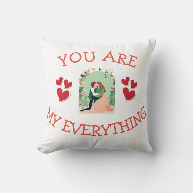 Sie sind meine alles Pillow Liebe Design Kissen (Vorderseite)
