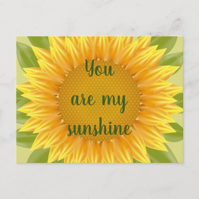 Sie sind meine Blume für Sonnenblumen Postkarte (Vorderseite)