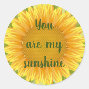 Sie sind meine Blume für Sonnenblumen Runder Aufkleber