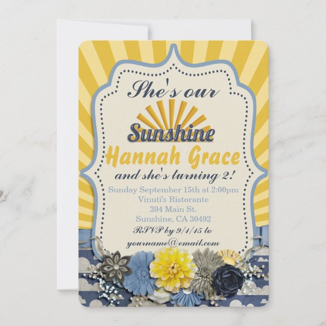 Sie sind meine Einladung zum Geburtstag der Sonne (Vorderseite)