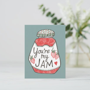 SIE SIND MEINE JAM Strawberry Illustration Custom Postkarte