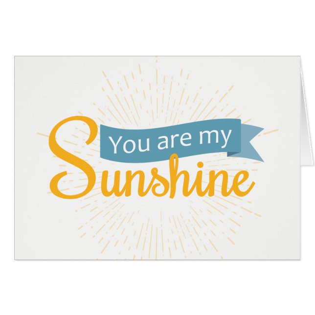 Sie sind meine leere Karte des Sonnenschein-| (Vorderseite (Horizontal))