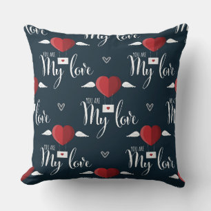 Sie sind meine LIEBE/mein rotes Herzklopfen revers Kissen
