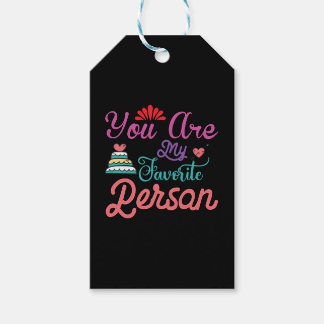 Sie sind meine Lieblingsperson Valentine Geschenkanhänger (Vorderseite)