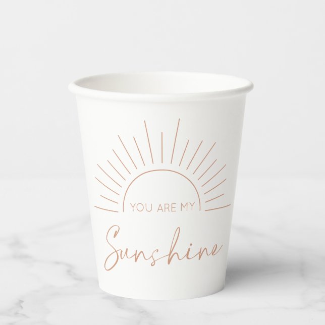 Sie sind meine moderne Babydusche Sunshine Boho Pappbecher (Vorderseite)