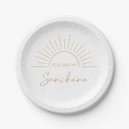 Sie sind meine moderne Babydusche Sunshine Boho Pappteller