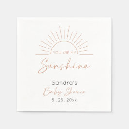 Sie sind meine moderne Babydusche Sunshine Boho Serviette
