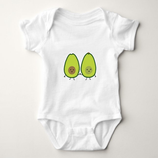 Sie sind meine PERFEKTE HÄLFTE, AVOCADO Baby Strampler (Vorderseite)