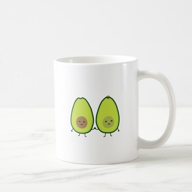 Sie sind meine PERFEKTE HÄLFTE, AVOCADO Kaffeetasse (Rechts)