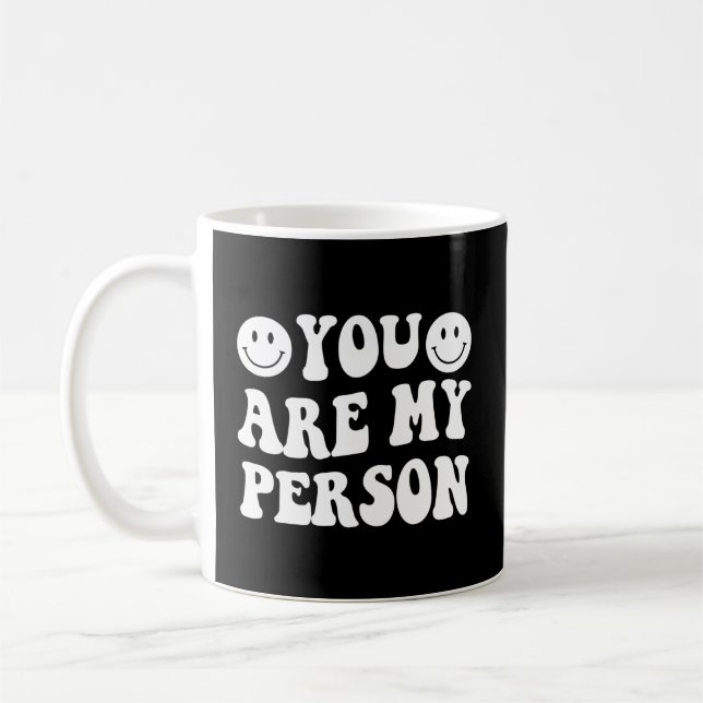 Sie sind meine Person Ästhetische beste Freundinne Kaffeetasse (Links)