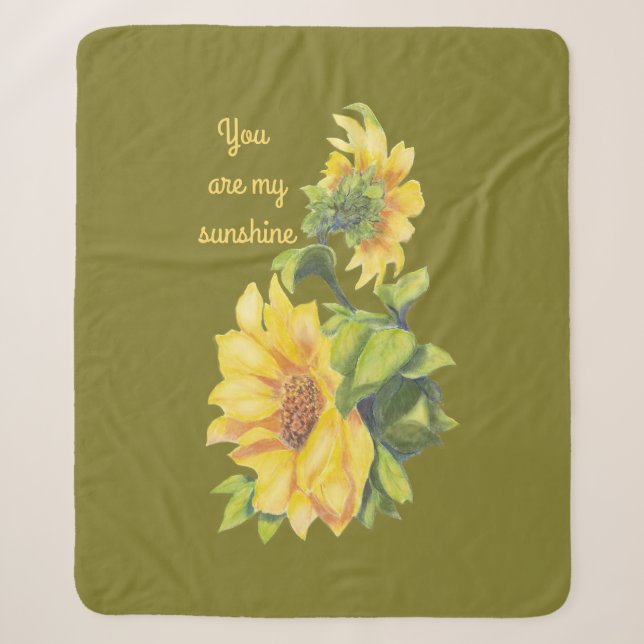 Sie sind meine Sonnenblume-Liebe Sherpadecke (Vorderseite)