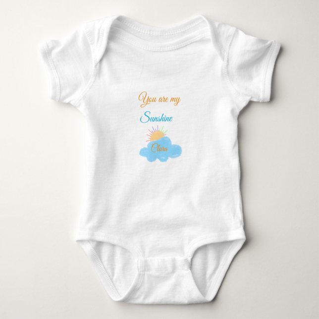 Sie sind meine sonnengelben, orangefarbenen Sonnen Baby Strampler (Vorderseite)