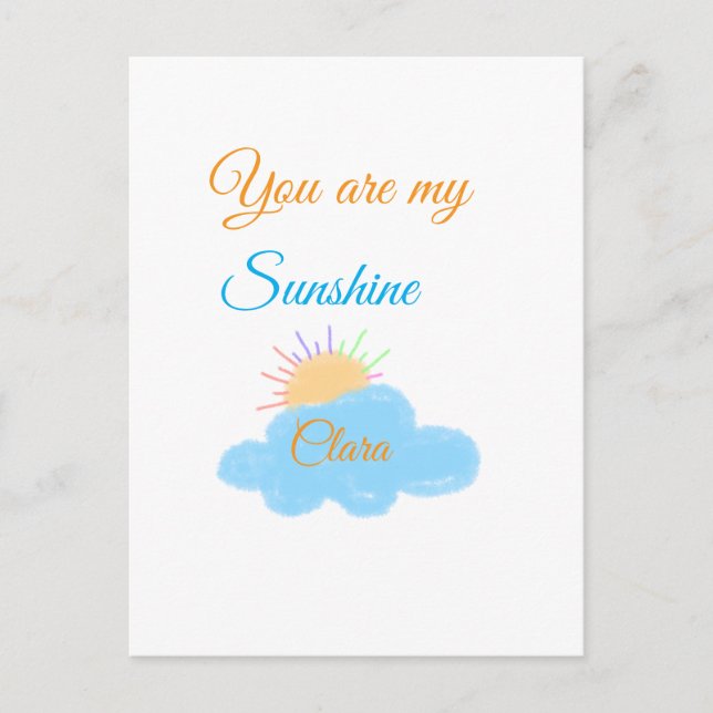 Sie sind meine sonnengelben, orangefarbenen Sonnen Postkarte (Vorderseite)