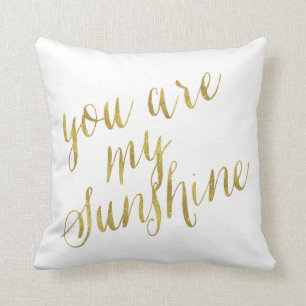Sie sind meine Sunshine Quote Imitate Gold Foil Fu Kissen