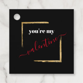 Sie sind meine Valentine Custom Black Typografy Geschenkanhänger