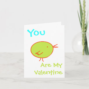 Sie sind meine Valentinsgruß-Grün-Vogel-Karte Feiertagskarte