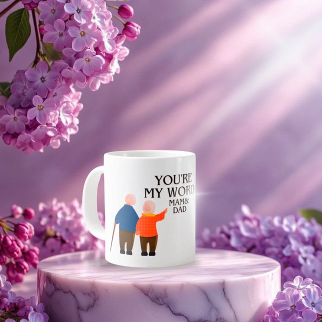 Sie sind meine Weltmutter und Vater - Liebe der Fa Jumbo-Tasse (Von Creator hochgeladen)
