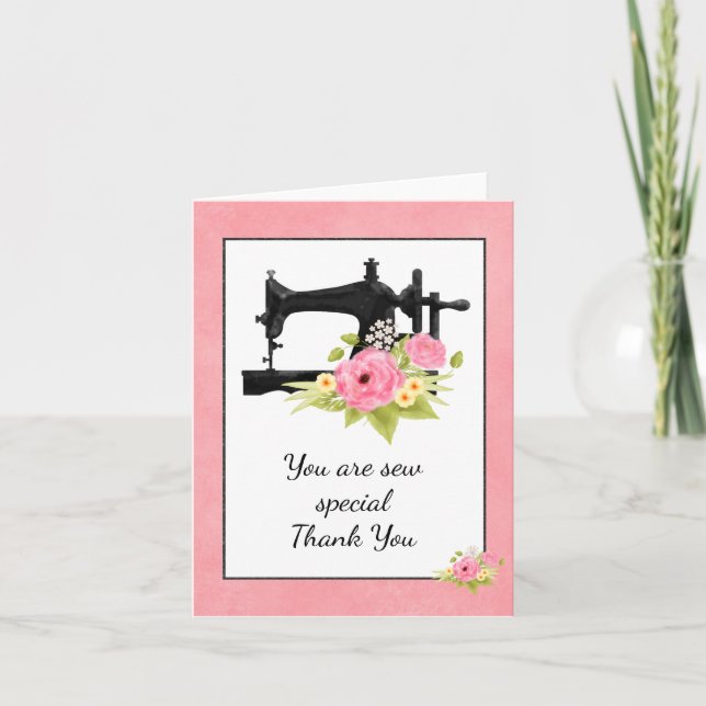 Sie sind "Nähen" Special Dankeschön Card Dankeskarte (Vorderseite)
