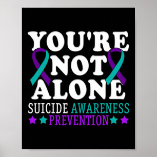 Sie sind nicht allein Depression Suizidprävention  Poster