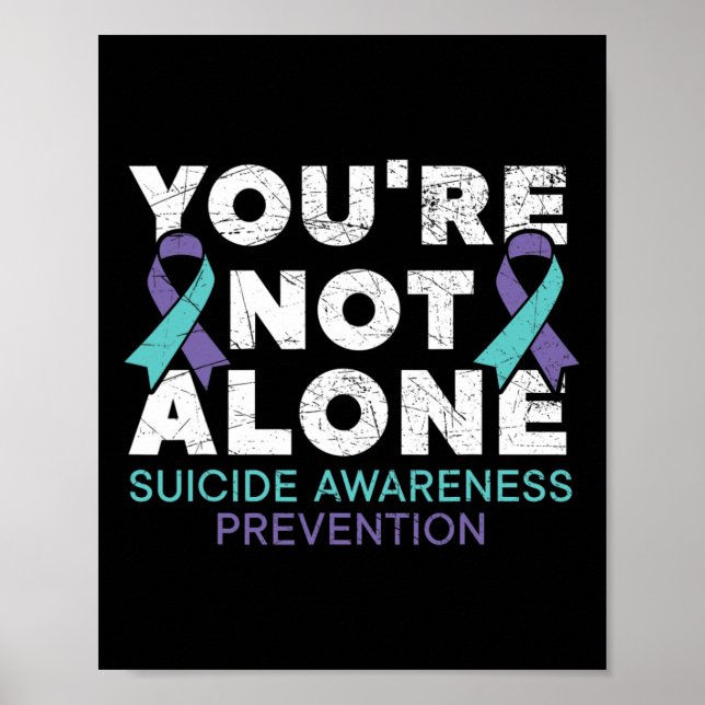 Sie sind nicht allein Depression Suizidprävention  Poster (Vorne)
