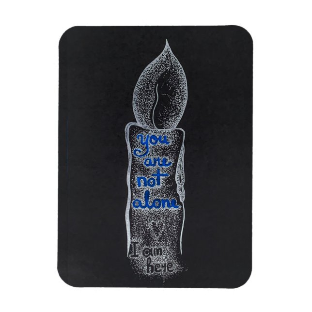 Sie sind nicht allein ein Zitat von Barmherzigkeit Magnet (Vertikal)