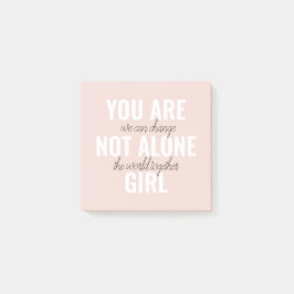 Sie sind nicht allein Mädchen positive Motivation Post-it Klebezettel