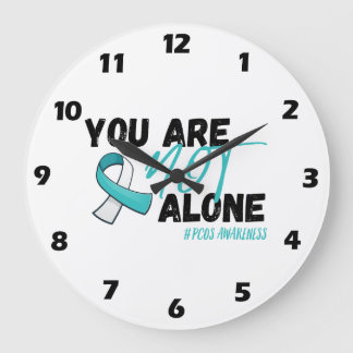 Sie sind nicht allein PCOS Aquamarine Band-Bewusst Große Wanduhr