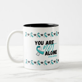 Sie sind nicht allein PCOS Aquamarine Band-Bewusst Zweifarbige Tasse