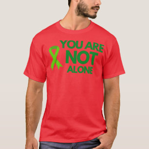 Sie sind nicht allein, wir tragen grüne psychische T-Shirt