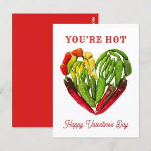 Sie sind Paprikaschoten von heißen Chilis Herzvale Postkarte