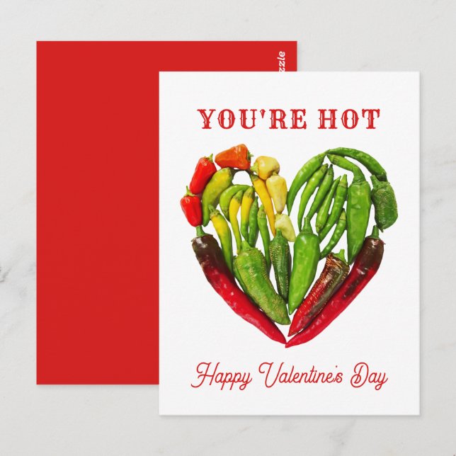 Sie sind Paprikaschoten von heißen Chilis Herzvale Postkarte (Vorne/Hinten)
