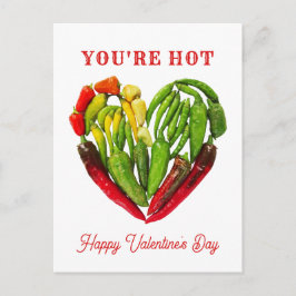 Sie sind Paprikaschoten von heißen Chilis Herzvale Postkarte