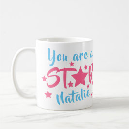 Sie sind Personalisierter Star Pink Stars-Name Kaffeetasse
