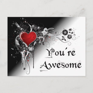 Sie sind Phantastisch Grunge Style Valentine Postc Feiertagspostkarte