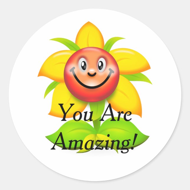 Sie sind Phantastische Blume Motif Sticker (Vorderseite)