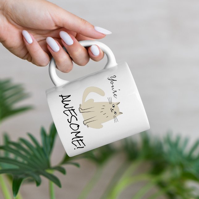 Sie sind Phantastische Katzenbewertung Kaffeetasse (Von Creator hochgeladen)