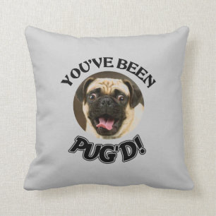 SIE sind PUG'D GEWESEN! - LUSTIGES MOPS-KISSEN Kissen