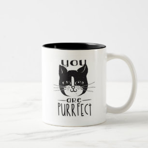 Sie sind Purrfect Zweifarbige Tasse