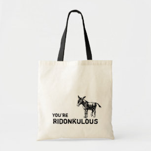 Sie sind Ridonkulous! Vintager niedlicher Esel Tragetasche