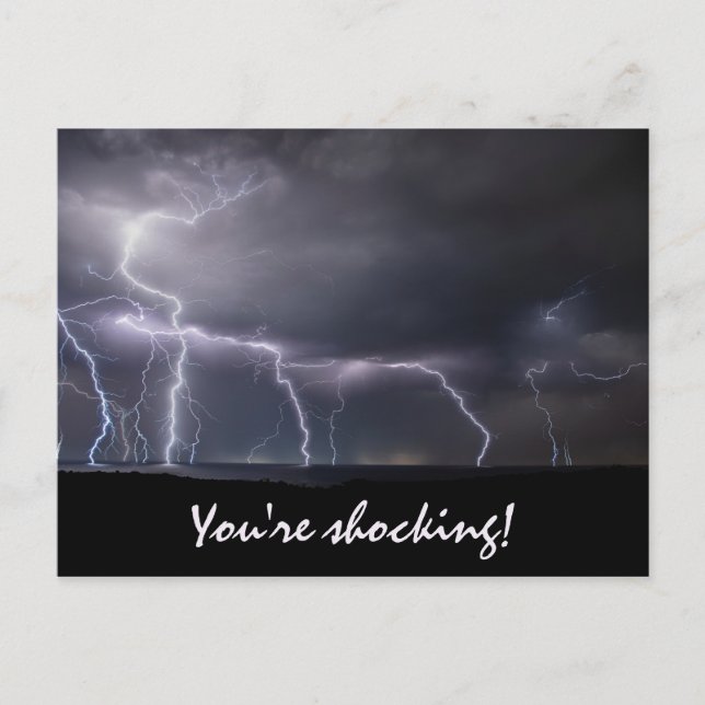 Sie sind schockierend Blitzschlag Foto Landschaft Postkarte (Vorderseite)