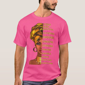 Sie sind schöne schwarze Frau Melanin Queen Black  T-Shirt