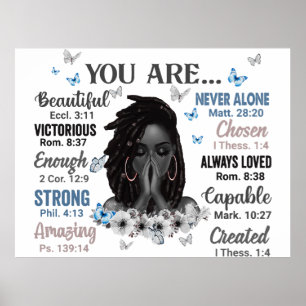 Sie sind schwarze Königin Melanin Frauen Gott sagt Poster