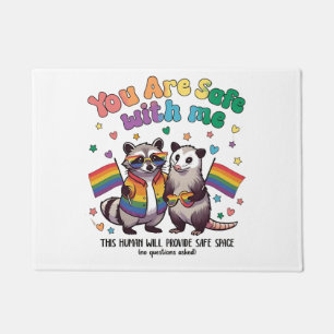 Sie sind sicher bei lGBT-Raccoon-Tieren Fußmatte