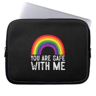 Sie sind sicher mit meinem LGBTQ-Stolz Monat Regen Laptopschutzhülle