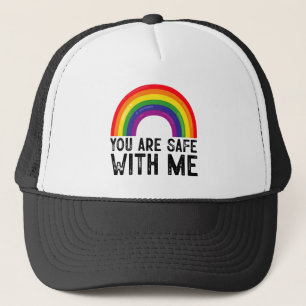 Sie sind sicher mit meinem LGBTQ-Stolz Monat Regen Truckerkappe